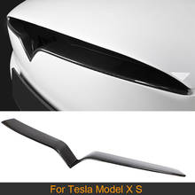 Cubierta embellecedora para parrilla delantera de coche Tesla modelo X S 2016-2019, cubierta de malla para parrilla de parachoques delantero, decoración de fibra de carbono 2024 - compra barato