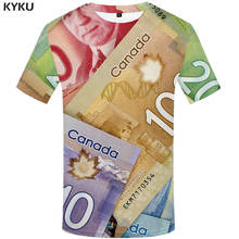 3d футболка деньги футболка для мужчин клен футболка с листьями напечатанный канадский доллар аниме одежда канада футболки 3d Harajuku футболки повседневные 2024 - купить недорого