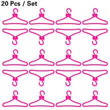 NK 20 Pcs/lot  Doll Hangers Dress Clothes Plastic Cute Holders Dollhouse Furniture For Barbie Doll Accessories 03E 3X 2024 - buy cheap