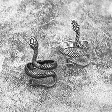 Унисекс стереоскопическое Ретро панк увеличенное кольцо в виде змеи модное индивидуальное регулируемое кольцо в виде змеи креативное ювелирное изделие подарок 2024 - купить недорого