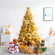 Árbol de Navidad dorado, decoración creativa de Navidad, sala de estar, oficina, Hotel, regalo de Navidad, árbol desnudo cifrado 2024 - compra barato