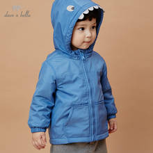 DBJ15116 dave bella autumn baby unisex fashion cartoon zipper hooded coat children cute tops infant toddler outerwear 2024 - buy cheap