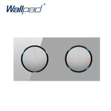 7 Gang 2 Way Grey Wall Light Switch Wallpad Luxury Tempered Crystal Glass Panel Electric Wall LED Indicator White 2024 - buy cheap
