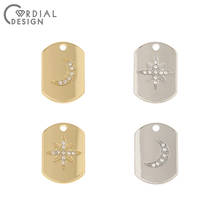 Cordial Design 50Pcs 14*20MM Jewelry Accessories/Rectangle Shape/DIY Charms/Rhinestone Pendants/Jewelry Findings & Components 2024 - buy cheap