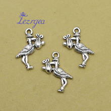 30pcs/lot--23x18mm, bird chams, Antique silver plated stork baby bird charms,DIY supplies, Jewelry accessories 2024 - buy cheap