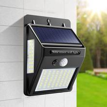 Luminária led externa recarregável, com sensor de movimento pir, para decoração exterior com lâmpada solar de jardim 2024 - compre barato