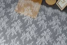 3M/Lot White Black 150CM Wide Eyelash Lace Fabric Wedding Dress Diy Lace Trim Craft Clothing Skirt Materials 2024 - buy cheap
