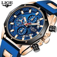 Watch Men LIGE Fashion Mens Watches Top Brand Luxury Quartz Gold Clock Male Sports Silicone Waterproof Watch Relogio Masculino 2024 - buy cheap