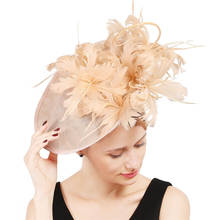 Big Derby Hat Imitation Sinamay Chapeau Women Fashion New Fascinators Headbands Bridal Married Feathers Headpiece Occasion Race 2024 - buy cheap