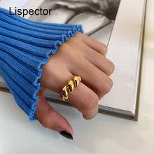 Lispector 925 Sterling Silver Korean Twist Weave Ring for Women Minimalist Twine Double Layer Thick Wrap Rings Rock Punk Jewelry 2024 - buy cheap