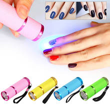 1pc Nail Dryer Mini LED Lights Cure Flashlight UV Lamp Rechargeable & Portable Nail Gel Mask Fast Drying Manicure Tool 2024 - buy cheap