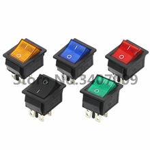 5Pcs KCD4 Rocker Switch Power Switch Self-Lock 2 Position 4 Pins With Light 15A 250VAC/20A 125VAC 32*25mm 2022 - buy cheap