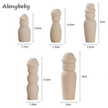 100pc 35-60mm de madeira peg dolls natural inacabado diy turnings-pintura pronta-waldorf família de madeira bebê boneca de madeira mordedor 2024 - compre barato