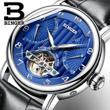 Tourbillon Automatic Watches Men's BINGER Top Brand Luxury Business Mechanical Watch Men Waterproof  Sport Skeleton Watch Montre 2024 - buy cheap