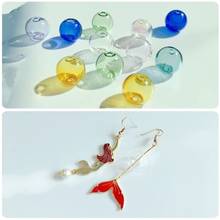 Contas de vidro esféricas 8mm 1 peça, orifício duplo, bola de vidro redonda, globo oco, garrafa de vidro, frasco de jóias, acessórios para fazer joias, achados 2024 - compre barato