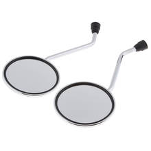 1 Pair Chrome Motorcycle Handlebar Round Rear View Side Mirror 10mm 2024 - buy cheap