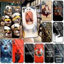 Ahs americano horror bling bonito caso de telefone vidro temperado para iphone 11 pro xr xs max 8x7 6s 6 plus se 2020 2024 - compre barato