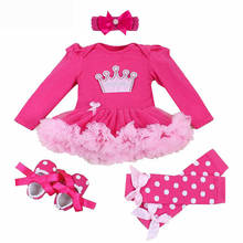 Conjunto de roupa tutu infantil, vestido tutu de primavera/outono para bebês recém-nascidos, roupa fofo estilo princesa casual para crianças 2024 - compre barato