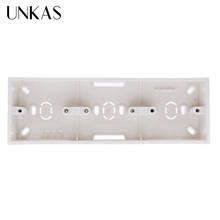 Unkas aplicável para qualquer posição de superfície de parede, caixa de montagem externa 258mm * 34mm para tipo 86 interruptor touch triplo ou soquete 2024 - compre barato