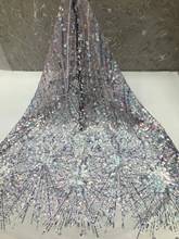 Tela líquida francesa Sophia-109.6808 do laço do bordado da tule na moda com grânulos para o vestido de festa 2024 - compre barato