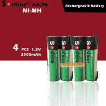 Аккумуляторная батарея Soshine AA NiMH, 2500 мАч, 1,2 в, 4 шт. 2024 - купить недорого