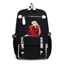 Inuyasha Sit Boy аниме-рюкзак сумка для книг школьные дорожные сумки для ноутбуков Металлическая пуговица передняя молния ткань Mochila 2024 - купить недорого