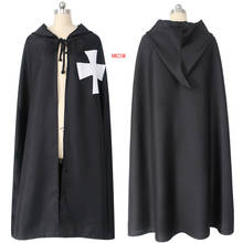Halloween Templar Crusader Cosplay Costumes Men Medieval Knights Cloak Warriror Tabard Cavalier Tunic Robe Cape Carnival Party 2024 - buy cheap