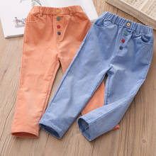 Baby Corduroy Casual Pants 2021 New Spring Autumn Children's Clothing Kids Button Solid Color Trousers For Girls2-5-8-10 Years 2024 - buy cheap