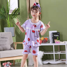 Cotton Children's Pajamas set Summer Short-sleeved t-shirt + shorts set Kids Pyjamas Girls Pajamas Baby princess Sleepwear 5-13T 2024 - buy cheap