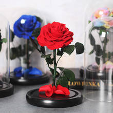 Immortal Dried Flower Beauty and the beast Rose Home decor Ornaments Wedding Valentine's Day Christmas New Year Gift 2024 - buy cheap