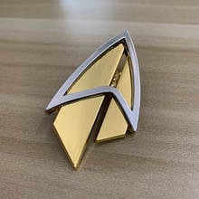 O pino do pino do ouro do comunicador da próxima geração do almirante jl picard broches emblema estrela acessórios trek emblema metal 2024 - compre barato