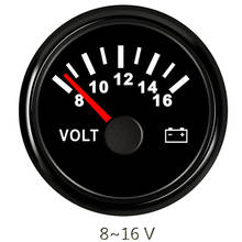 Voltímetro Digital con luz trasera, medidor de voltaje de 8-16V, 18-32V, con luz trasera de 52mm, resistente al agua, para motocicleta, coche, barco, yate 2024 - compra barato