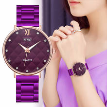 CCQ Women Stainless Steel Rhinestone Watch Luxury Ladies Quartz Watch Gift Clock Dropshipping 2024 - buy cheap