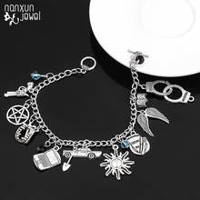 New Supernatural Inspired Bracelet Star Handcuff Car Charm Lobster Clasp Bracelets Bangles Vintage Women Men Jewelry Gifts 2024 - buy cheap