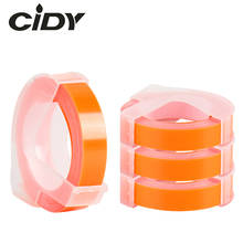 CIDY-organizador 3D de plástico para DYMO, máquina para hacer etiquetas en relieve, DYMO 1610/12965 Motex E101, color naranja fluorescente, 9mm, 4 Uds. 2024 - compra barato