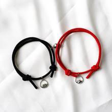 2PCS/SET Alloy Couple Magnetic Attraction Ball Creative Bracelet Stainless Steel Men and Women Charm Bracelet Jewelry Lover 2024 - buy cheap