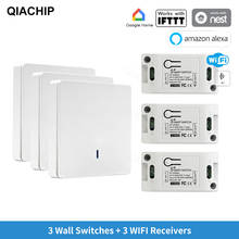 QIACHIP 433Mhz Universal Wifi Intelligent Automation Module Wireless Remote Control Wall Switch Domotica Light Smart Home DIY 2024 - buy cheap