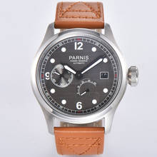 Parnis 46mm marca superior relógio mecânico cinza dial data de reserva energia mostrar 2530 movimento automático relógios masculinos 2024 - compre barato