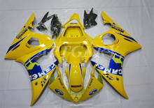 Novo abs plástico escudo da motocicleta carenagem kits apto para yamaha yzf 600 r6 2003 2004 2005 r6 03 04 05 carroçaria conjunto personalizado amarelo 2024 - compre barato