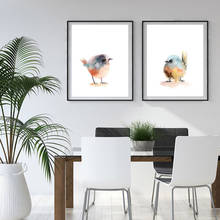 Póster de guardería, pintura en lienzo de acuarela, conjunto de pájaros, impresión artística de pared, imagen moderna para sala de estar en la pared, decoración del hogar 2024 - compra barato