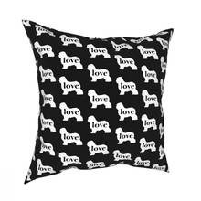 Cão de carneiro inglês antigo amor quadrado fronha travesseiro decorativo bobtail cão personalizado fronha 2024 - compre barato