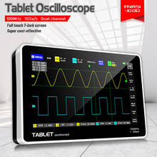 1013d mini tablet digital osciloscópio digital tablet osciloscópio 100m largura de banda canal duplo 1gs taxa de amostragem osciloscópio 2024 - compre barato