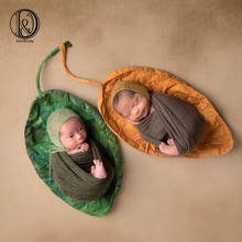 D&J New Big Green Leaves Posing Blanket Newborn Baby Photography Props Soft Basket Filler Photo Shoot Photography Accessories 2024 - buy cheap