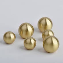 Gold Round Shape Solid Brass Cabinet Knobs And Handles Cupboard Wardrobe Vintage Knobs Drawer Pull Handles 2024 - buy cheap