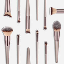 Wooden Champagne Makeup Brushes Set for Foundation Powder Blush Eyeshadow Concealer Lip Eye Make Up Brush Luxury Cosmetics Tools 2024 - buy cheap