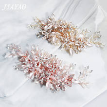 Gold/Rose Gold Color Flower Hair Comb Hair Accessories Wedding Headband Rhinestone Bride Hair Jewelry Headband Headpiece 2024 - buy cheap