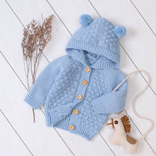 Suéter con capucha de bebé de invierno para niño y niña, abrigo cálido de oso de dibujos animados, ropa suave para niño pequeño, atuendos cómodos para recién nacido 2024 - compra barato