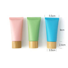 50ML X 50 Matte Pink Blue Green Cream Bottle,50g Empty Squeeze Soft Tube Bamboo Screw Lid, Frost Facial Lotion Cosmetic Package 2024 - buy cheap