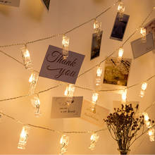 XYXP-Cadena de luces LED con Clip para fotos, luces de hadas con batería, para Navidad, fiesta de año nuevo, boda, decoración del hogar, 1,5 M, 3M, 4,5 M 2024 - compra barato