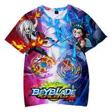 Camiseta de Anime para hombres y mujeres, ropa de calle con estampado 3D de Beyblade Burst, camiseta de manga corta a la moda, camisetas Harajuku para niños, camisetas para niños y niñas 2024 - compra barato